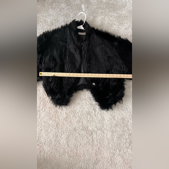 Free People All night black faux fur jacket small - Picture 9 of 13